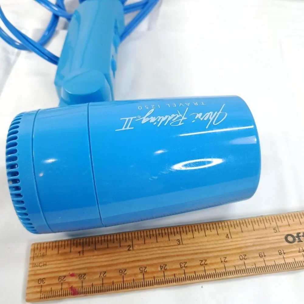 Jheri Redding‎ II Travel 1250 Hair Dryer Foldable folding blue JRK2657 Vintage